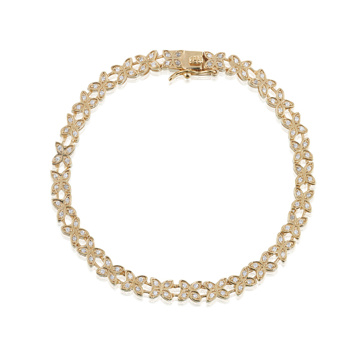 Sparkling ellipse mini T-Bracelet Gold in de groep Armbanden / Gouden armbanden bij SCANDINAVIAN JEWELRY DESIGN (gp36-R)
