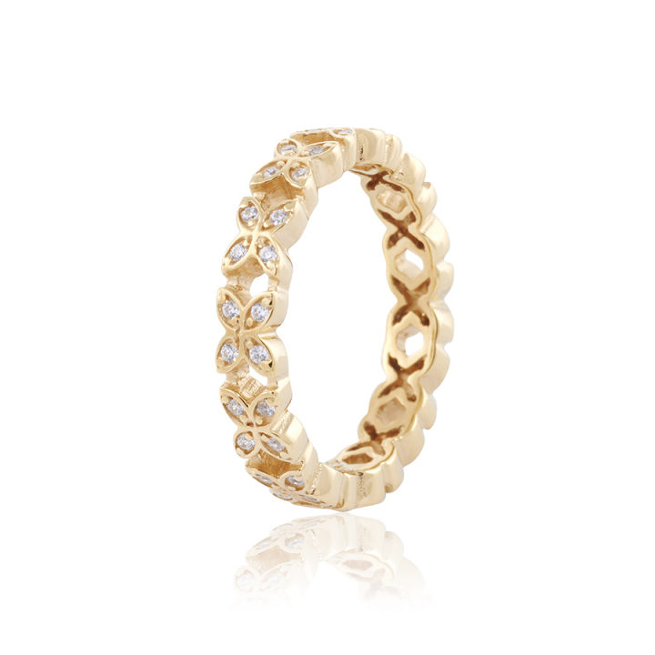 Sparkling ellipse mini Ring Gold in de groep Ringen / Gouden ringen bij SCANDINAVIAN JEWELRY DESIGN (gp38-R)