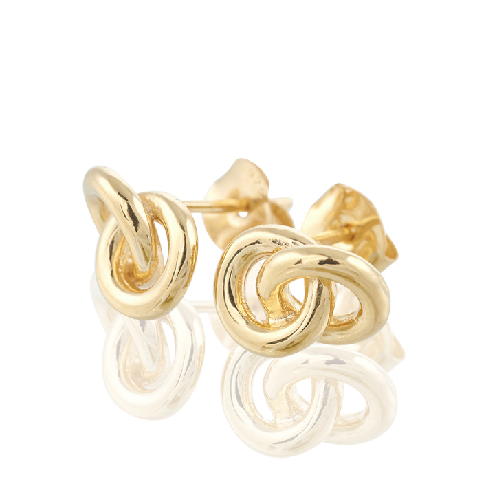 The knot  Earrings Gold in de groep Oorbellen / Gouden oorbellen bij SCANDINAVIAN JEWELRY DESIGN (gp41)