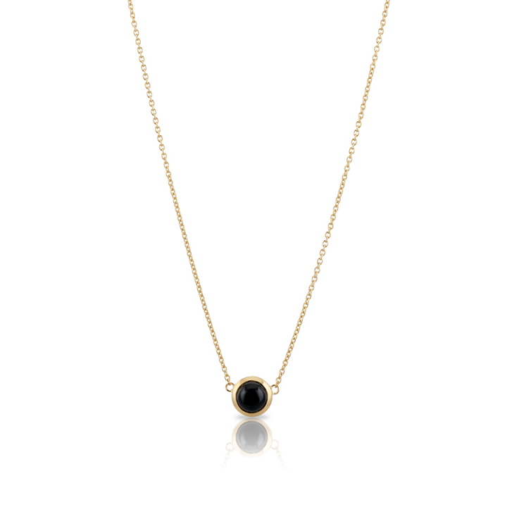 Devine stone Necklace - L (42+3cm) Gold in de groep Kettingen / Gouden kettingen bij SCANDINAVIAN JEWELRY DESIGN (gp59)