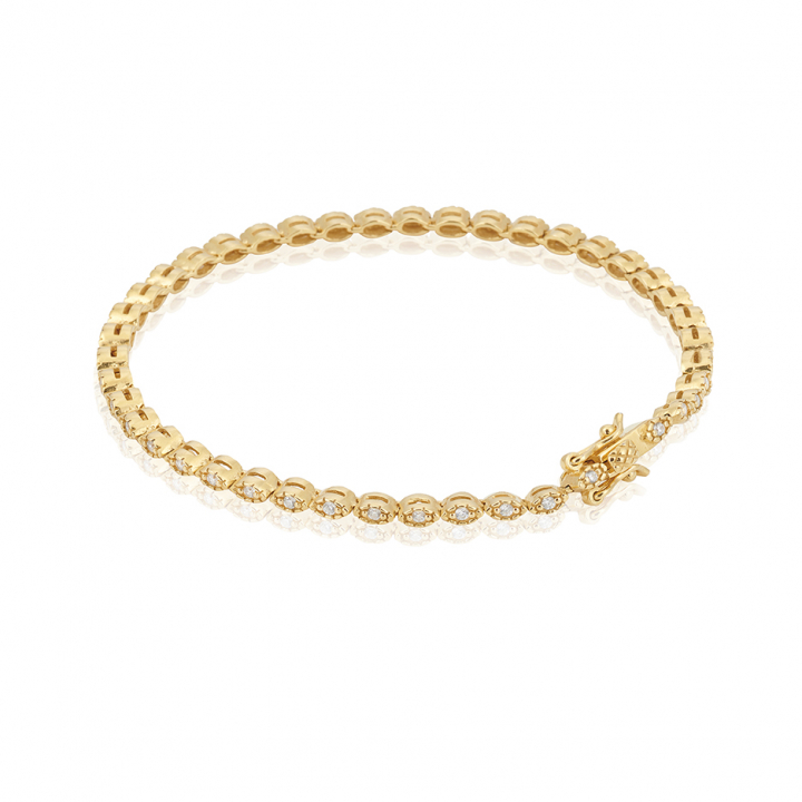Time to glow  T-Bracelet Gold in de groep Armbanden / Gouden armbanden bij SCANDINAVIAN JEWELRY DESIGN (gp68-R)