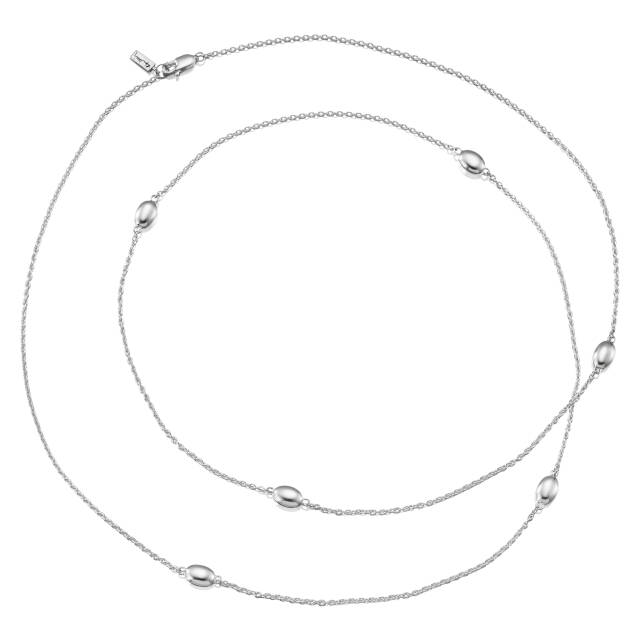 Love Bead Long - Zilver Kettingen Zilver 85 cm