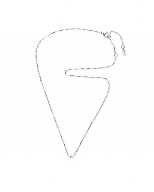 Micro catch a falling star necklace Silver