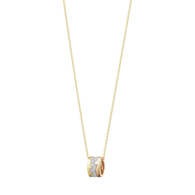 FUSION Hanger goud Witgoud Roségoud CENTRE PAVÉ 0.19 ct