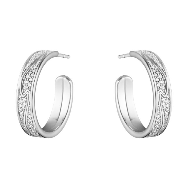 FUSION LA Roségoud Oorbel Witgoud FULL PAVÉ 0.54 CT