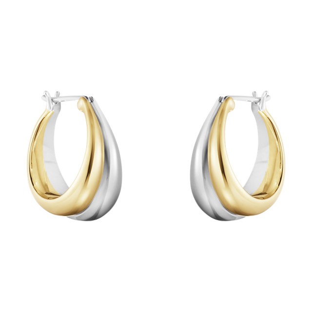 CURVE MEDIUM Oorbel Zilver goud