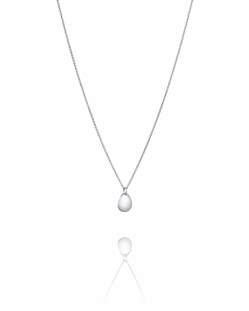 Mini Rose Petal Pendant Silver