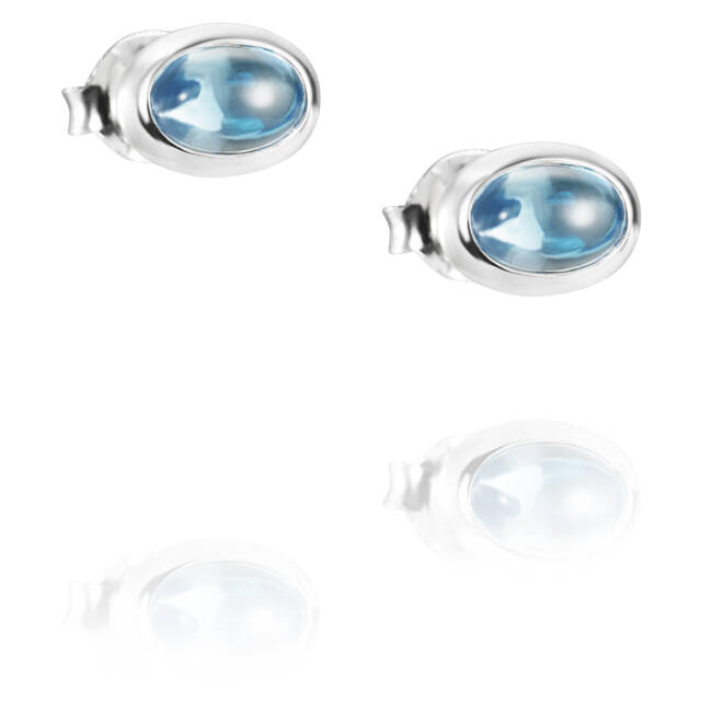 Love Bead Zilver - Topaz Oorbel Zilver