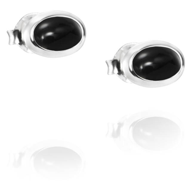 Love Bead Zilver - Onyx Oorbel Zilver