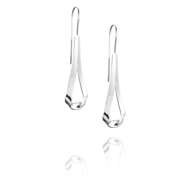 Folded Oorbel Zilver