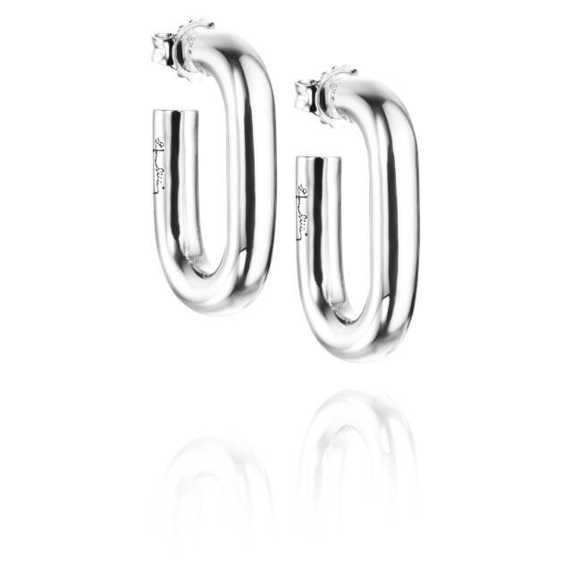 Chunky Hoops Oorbel Zilver
