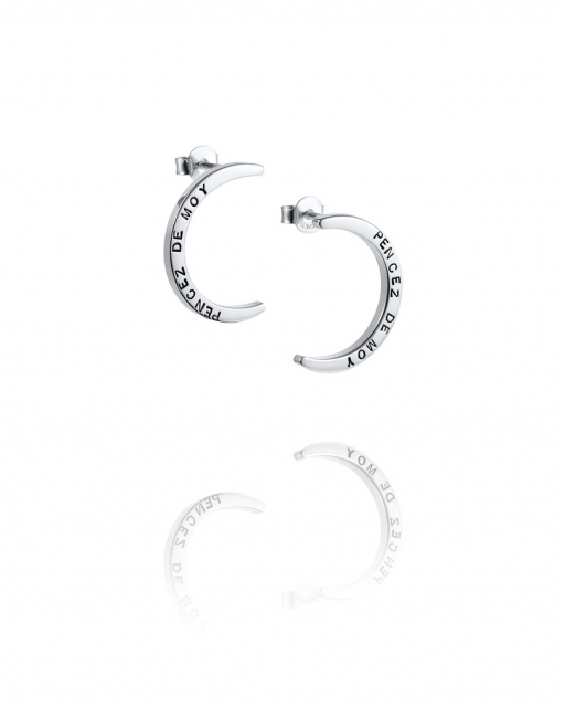 Pencez Moon Oorbel Zilver
