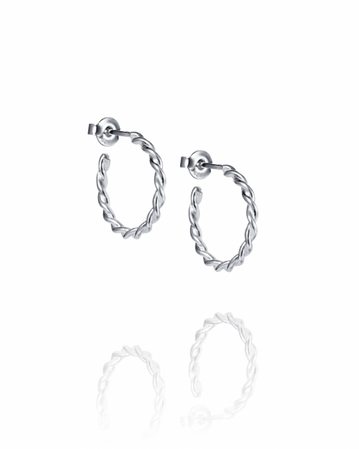 Little wrapped hoops Silver