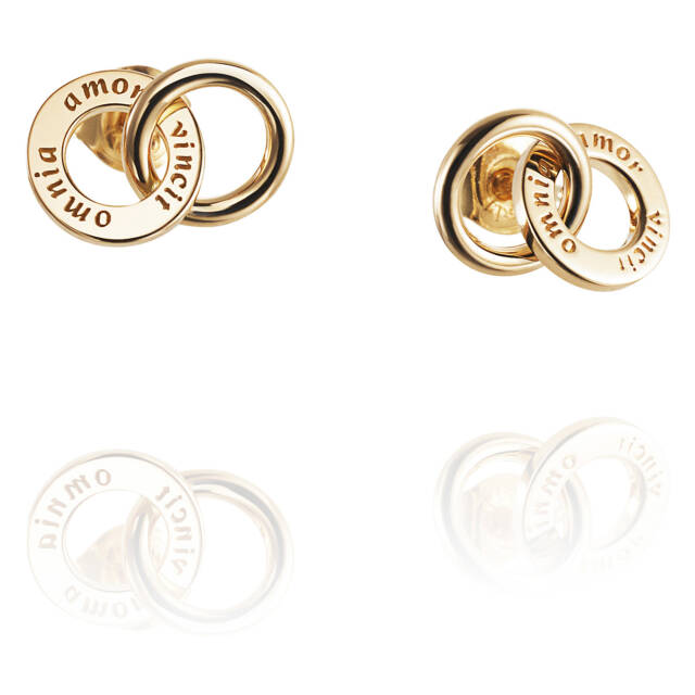 Mini Twosome Oorbel goud