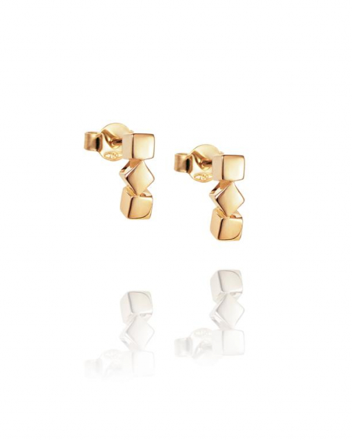 Dice twice Earrings Gold