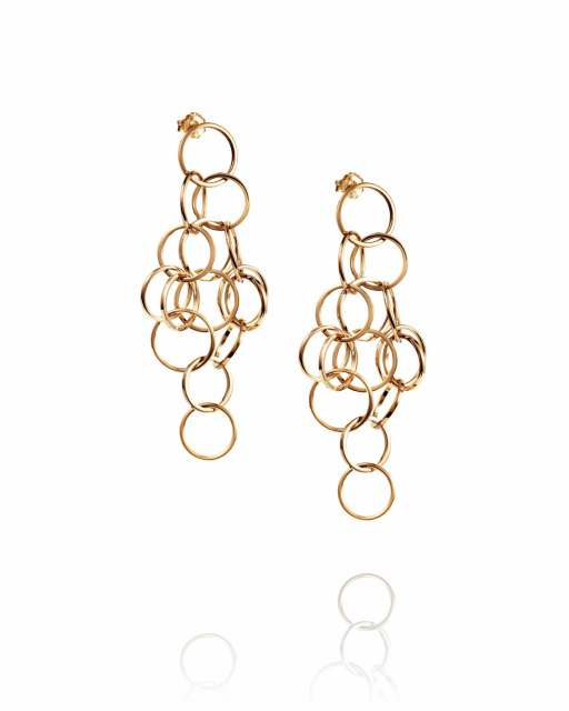 Messy rings Earrings Goldplated Silver