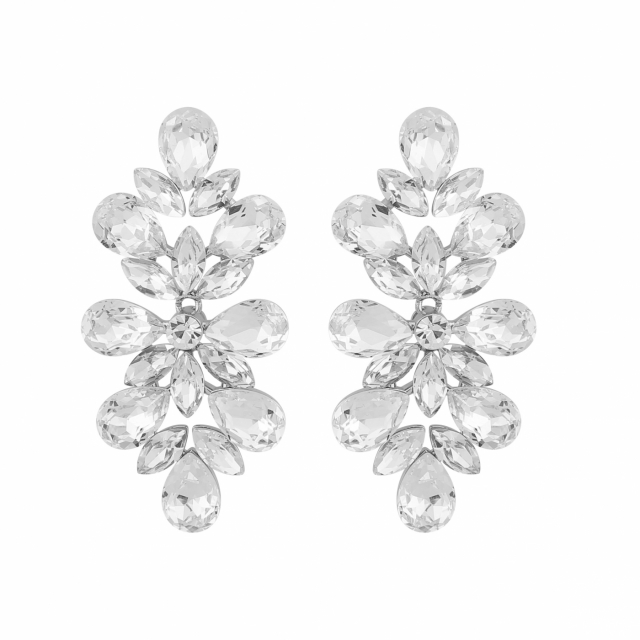 Vue big pendant Oorbel Zilver