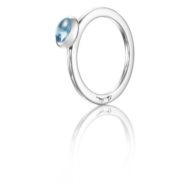 Love Bead Zilver - Topaz Ring Zilver