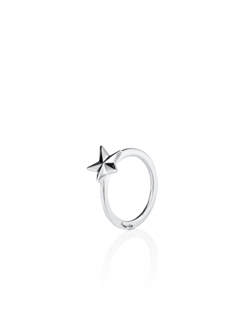 Catch A Falling Star Ring Zilver