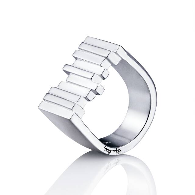 Stairway To Heaven Signet Ring Zilver