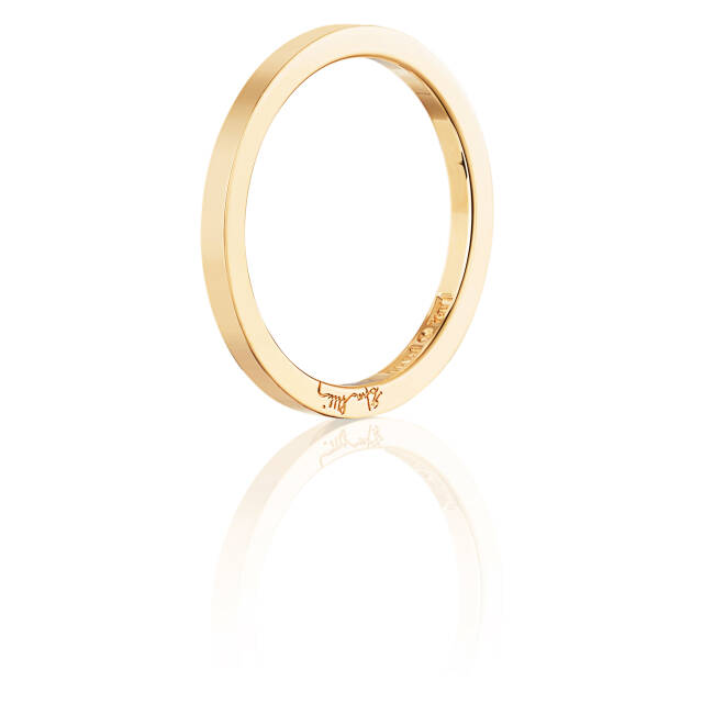 Plain & Signature Thin Ring goud