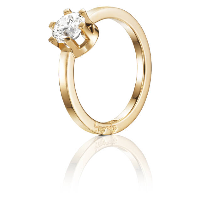 Crown Wedding 1.0 ct diamant Ring goud