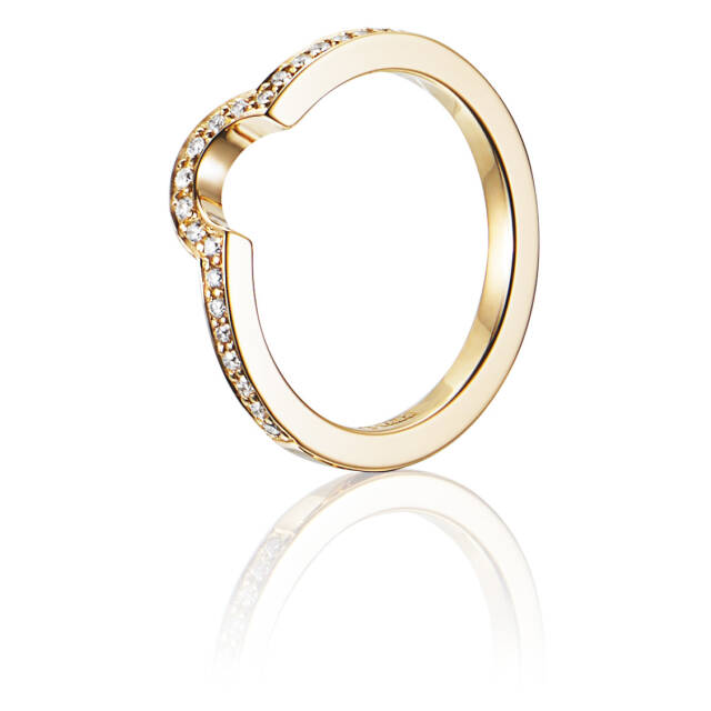 You & Me Threesome Ring goud