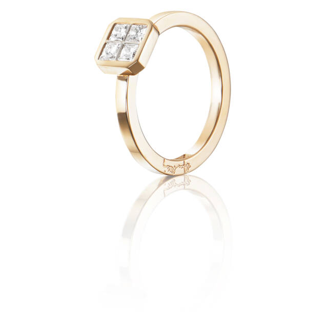 4 Love 0.40 ct diamant Ring goud