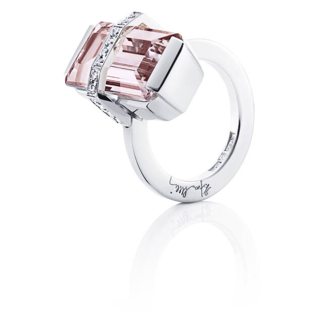 Bend Over - Morganite Ring Witgoud