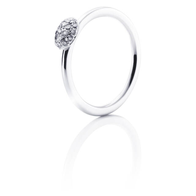 Love Bead - Diamonds Ring Witgoud