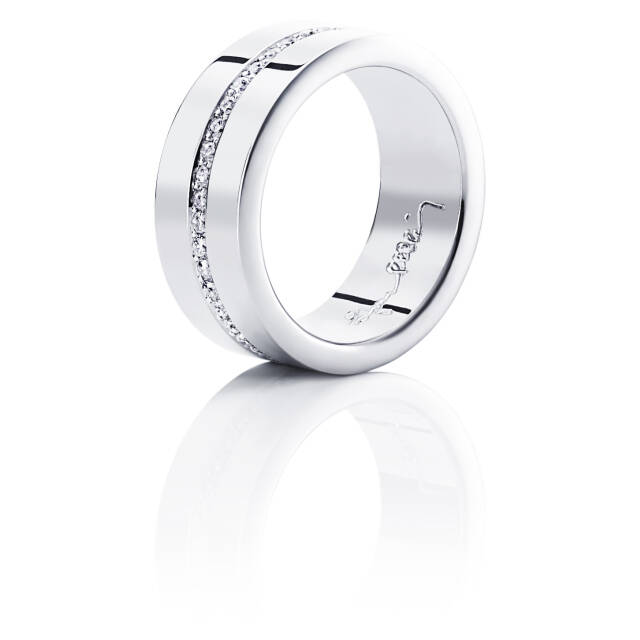 Wide & Stars Ring Witgoud