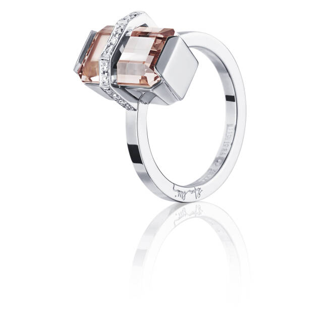 Little Bend Over - Morganite Ring Witgoud