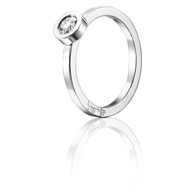 The Wedding Thin 0.30 ct diamant Ring Witgoud