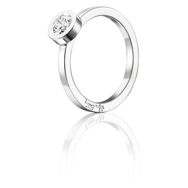 The Wedding Thin 0.40 ct diamant Ring Witgoud