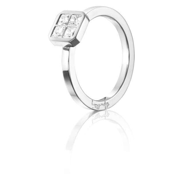 4 Love 0.40 ct diamant Ring Witgoud