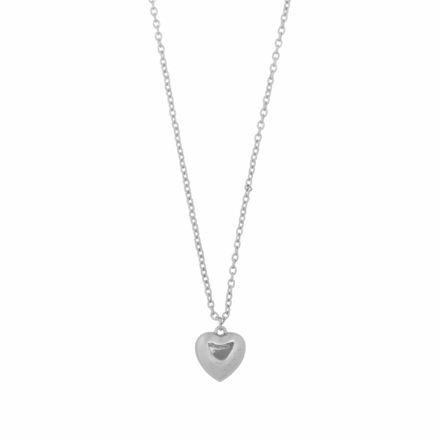 Cute big heart Necklace Silver