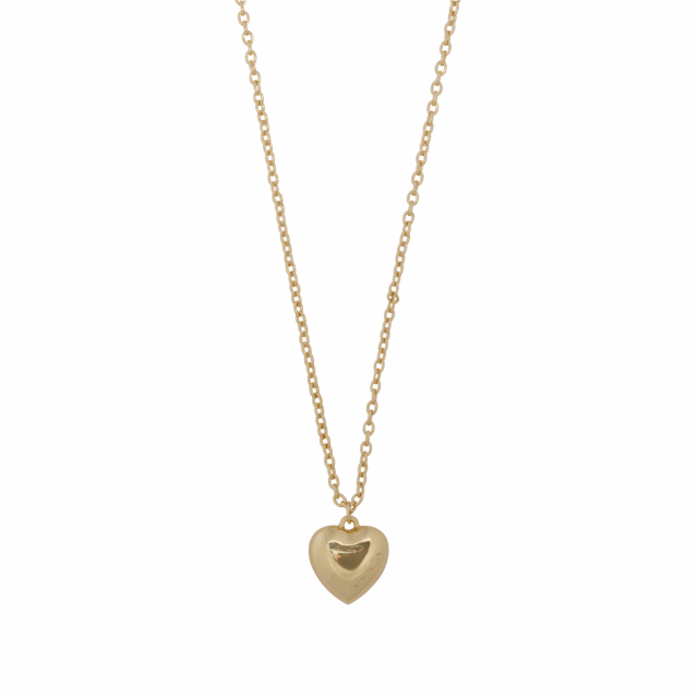 Cute big heart Necklace Gold