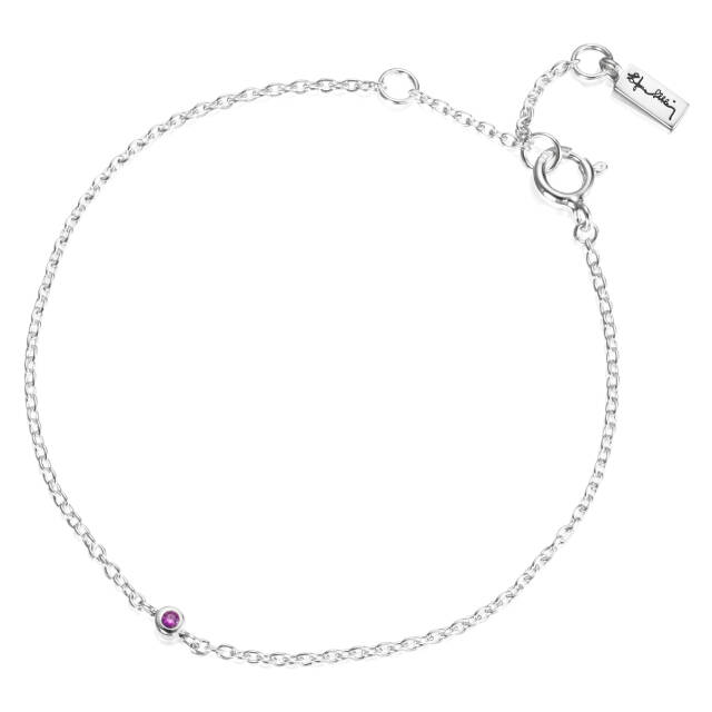 Micro Blink - Pink Sapphire Armbanden Zilver 16-19 cm