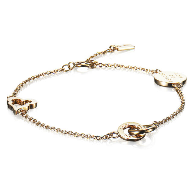 Mini Love Armbanden goud 15-19 cm