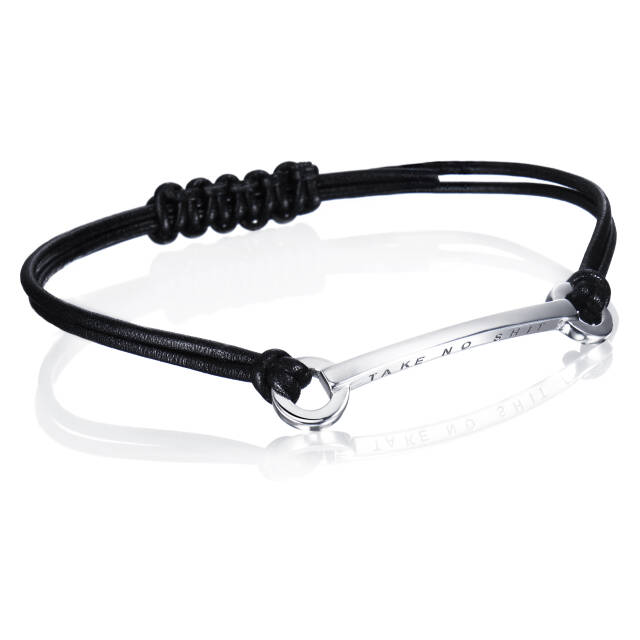 Take No Shit Leather Armbanden