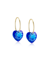 GT Ear Ring 14 mm, Heart 10 mm, Sapphire