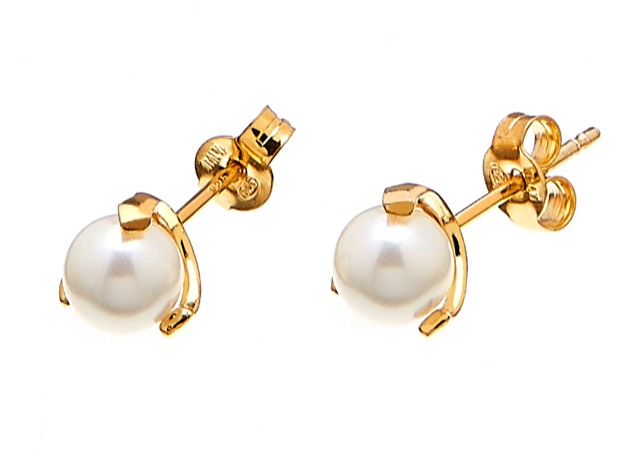 Pearl stud Oorbel goud