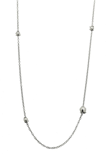 Pearl long chain Kettingen Zilver 90+5 cm