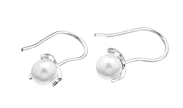 Pearl long Oorbel Zilver