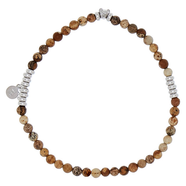 Bear elastic brace Armbanden sand Zilver