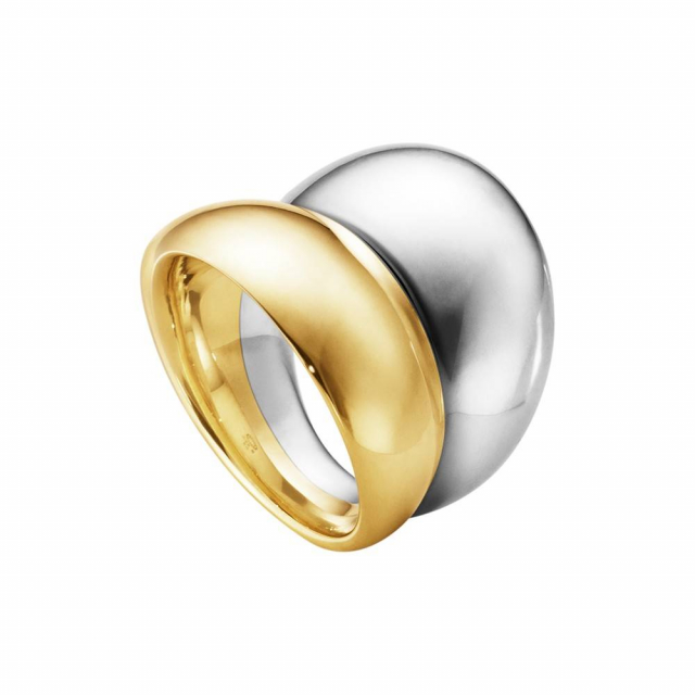 CURVE Ring Zilver goud