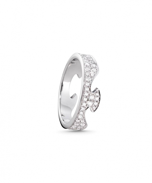 FUSION END Ring Diamant PAVÉ 0.66 ct Witgoud