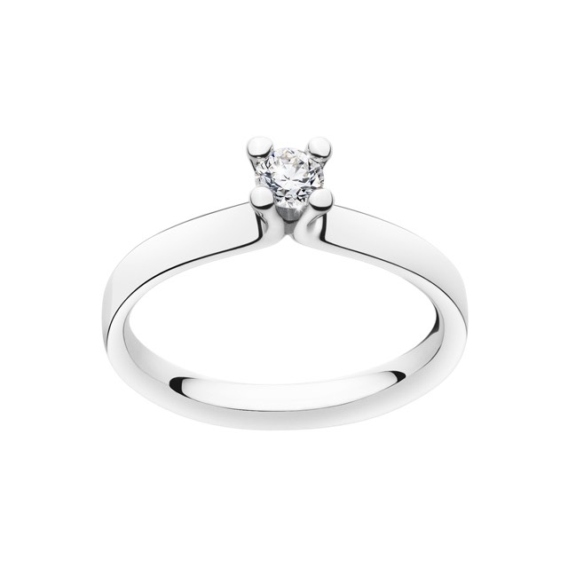 MAGIC SOLITAIRE Ring Diamant 0.20 ct Witgoud