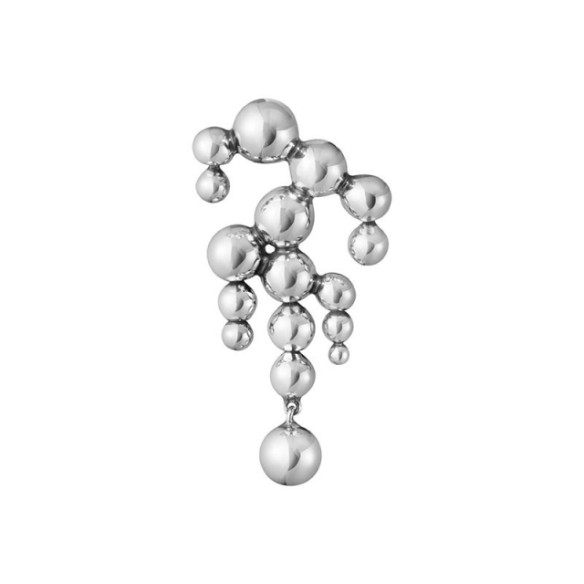GRAPE LARGE CHANDELIER Oorbel Zilver LEFT