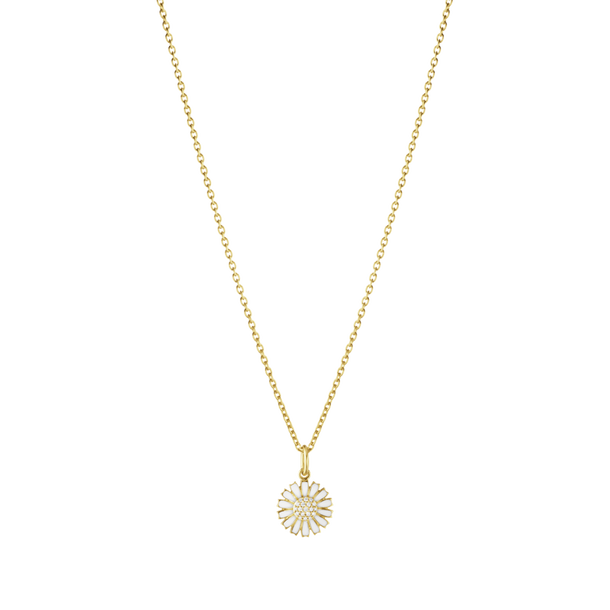 DAISY Pendant Gold-plated Silver diamonds 11 MM